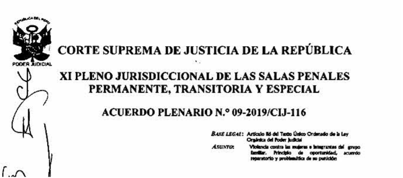 Los Acuerdos Plenarios contradictorios sobre la violencia hacia la mujer de la Corte Suprema
